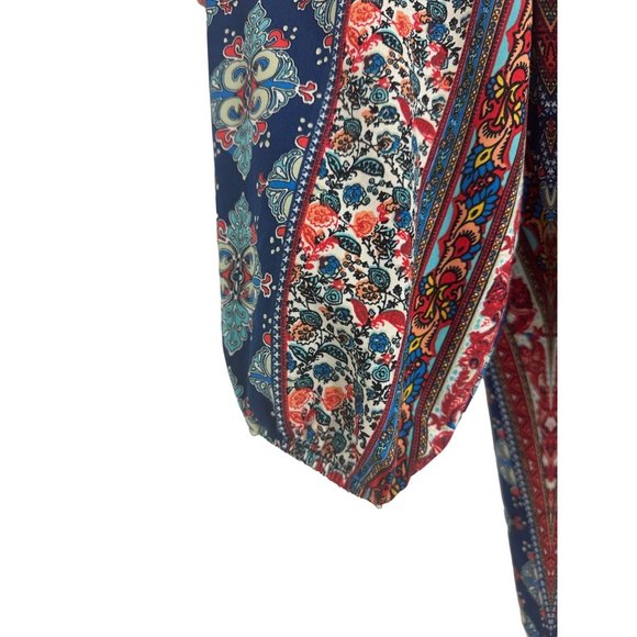 Size 1X 16 MIXED PRINT KEYHOLE SHIFT DRESS Classy Career Day/Evening PLUS SIZE - Picture 3 of 4